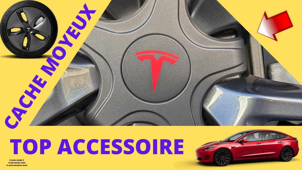 4 Cache-Moyeux Tesla Model 3 2020-2024 56mm - Enjoliveurs Centre De Jante ABS
