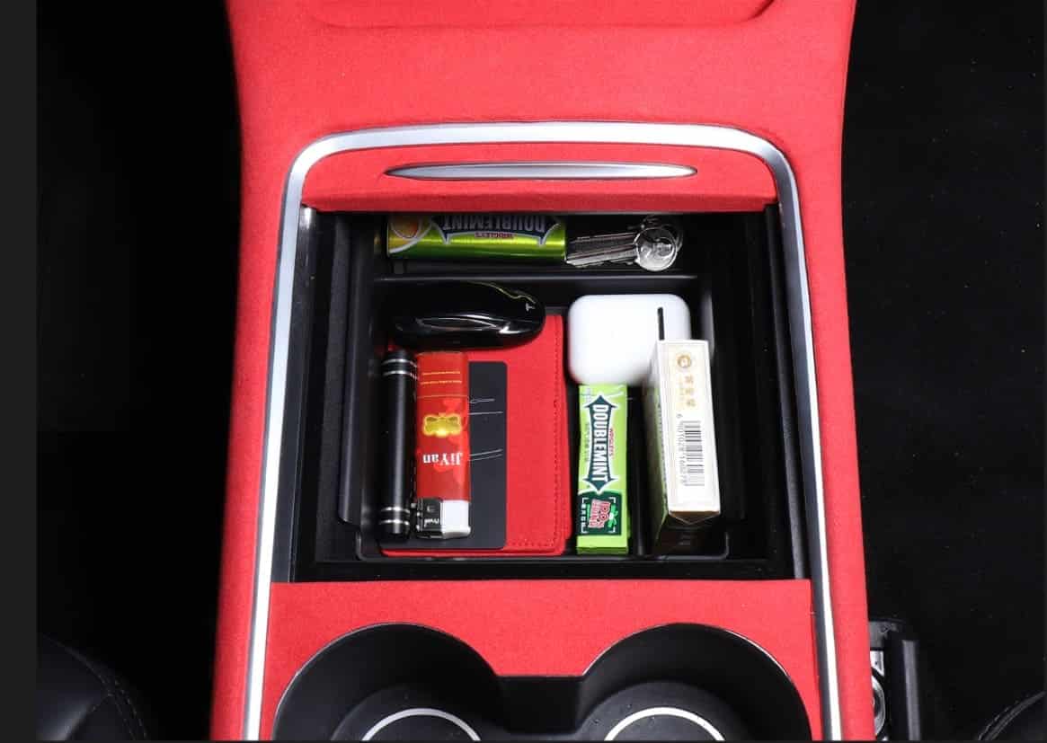 Acheter Tesla modèle 3 Y Console centrale organisateur accoudoir caché  boîte de rangement accessoire de voiture Auto accoudoir boîte de support