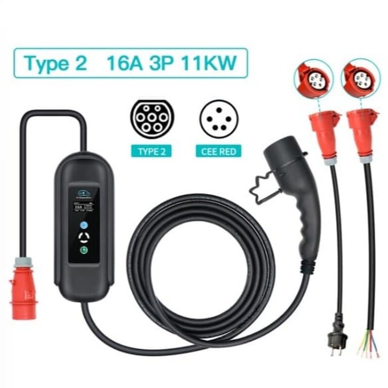 Borne de recharge portable triphasé CEEred Plug 11 kW 16A