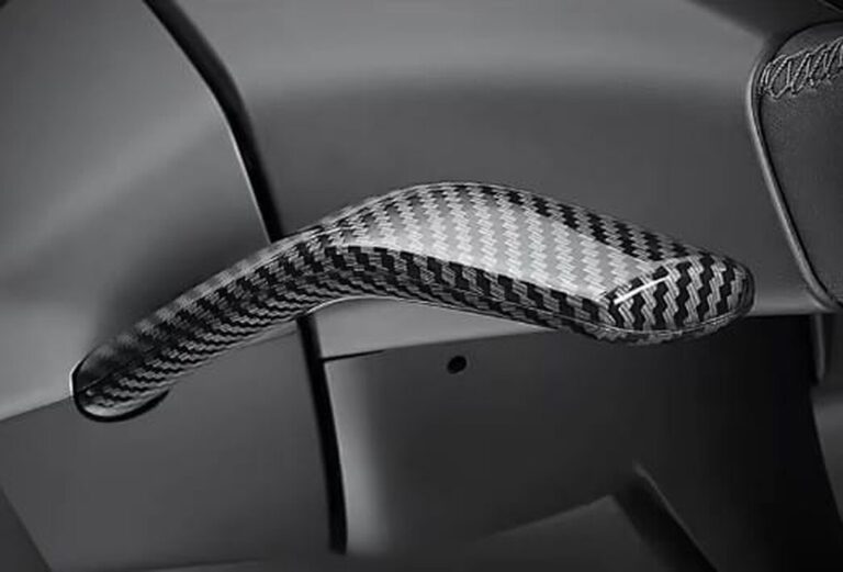 Commodo clignotant imitation carbone Tesla Model Y 3 (2)